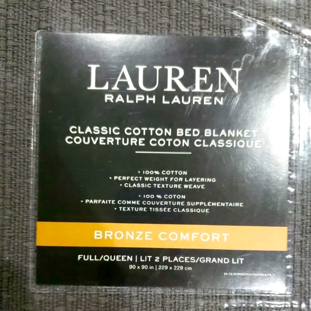 Lauren Ralph Lauren Full/Queen 100%Cotton Blanket
